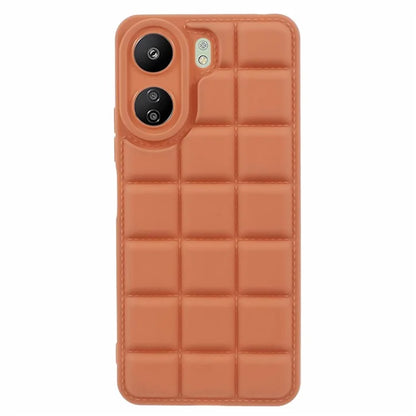 For Xiaomi Redmi 13C 4G / Poco C65 4G Case Grid Down Jacket Texture TPU Phone Cover