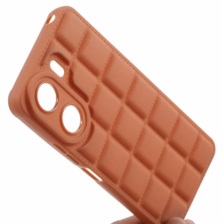 For Xiaomi Redmi 13C 4G / Poco C65 4G Case Grid Down Jacket Texture TPU Phone Cover