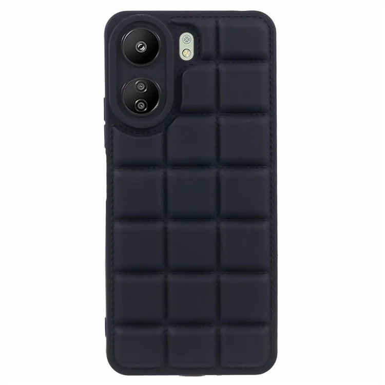For Xiaomi Redmi 13C 4G / Poco C65 4G Case Grid Down Jacket Texture TPU Phone Cover