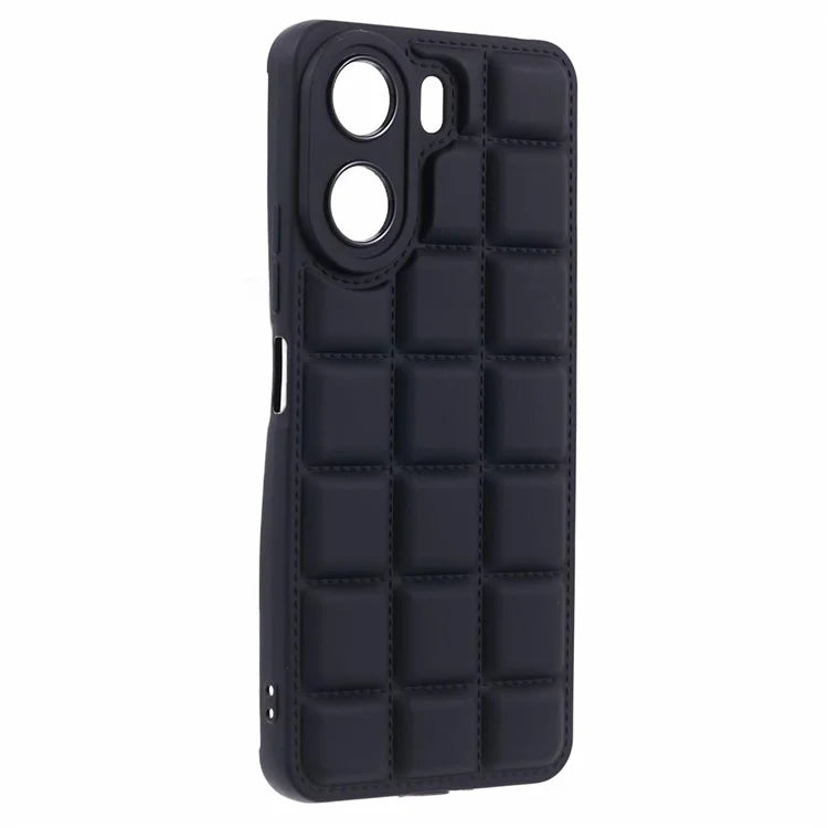 For Xiaomi Redmi 13C 4G / Poco C65 4G Case Grid Down Jacket Texture TPU Phone Cover