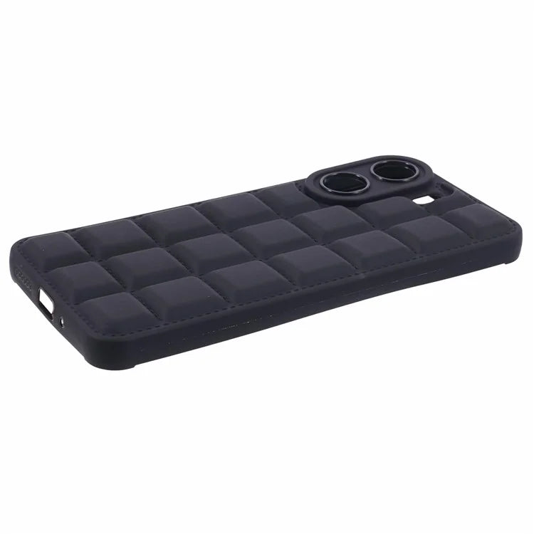 For Xiaomi Redmi 13C 4G / Poco C65 4G Case Grid Down Jacket Texture TPU Phone Cover