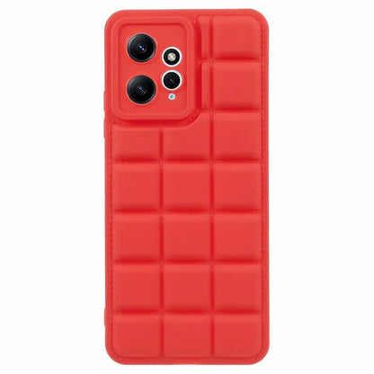 TPU Case for Xiaomi Redmi Note 12 4G Shell Grid Down Jacket Texture Phone Cover