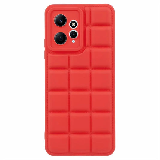 TPU Case for Xiaomi Redmi Note 12 4G Shell Grid Down Jacket Texture Phone Cover