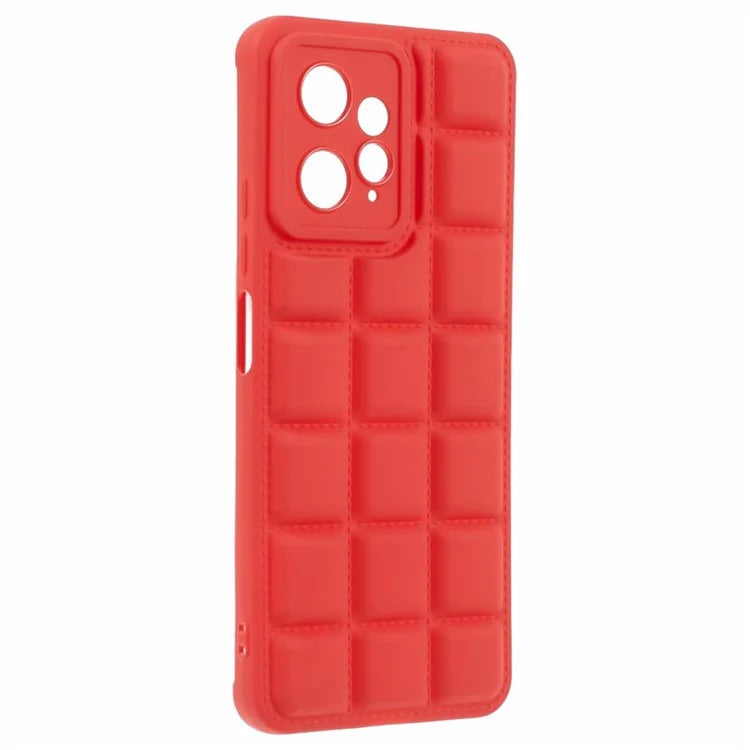 TPU Case for Xiaomi Redmi Note 12 4G Shell Grid Down Jacket Texture Phone Cover