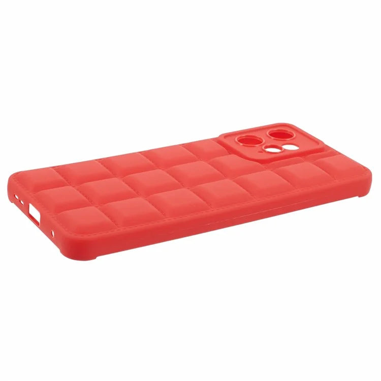 TPU Case for Xiaomi Redmi Note 12 4G Shell Grid Down Jacket Texture Phone Cover