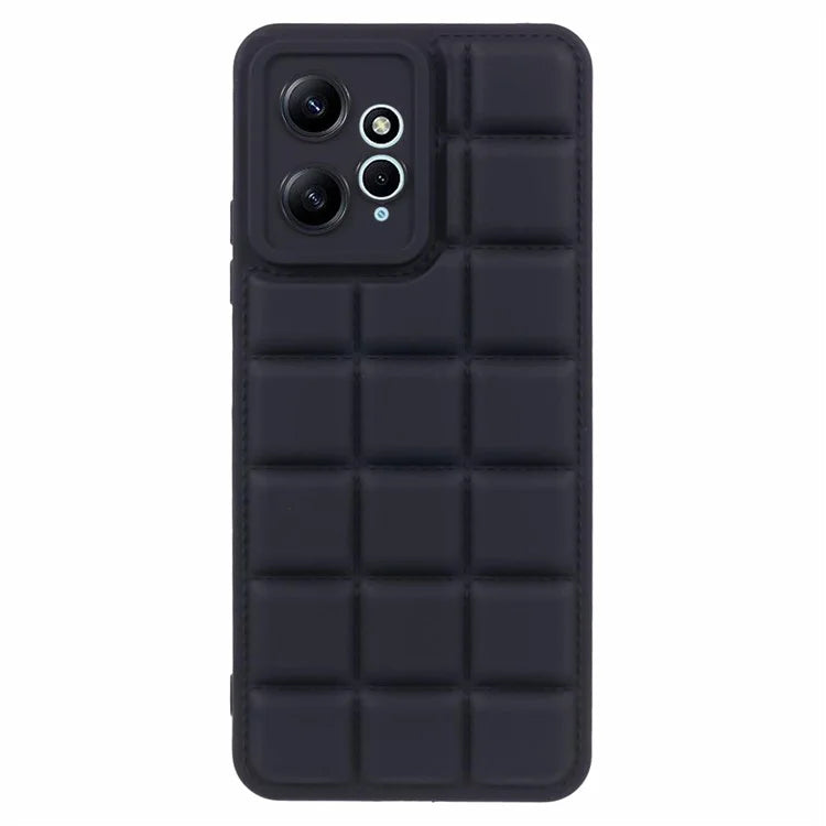 TPU Case for Xiaomi Redmi Note 12 4G Shell Grid Down Jacket Texture Phone Cover