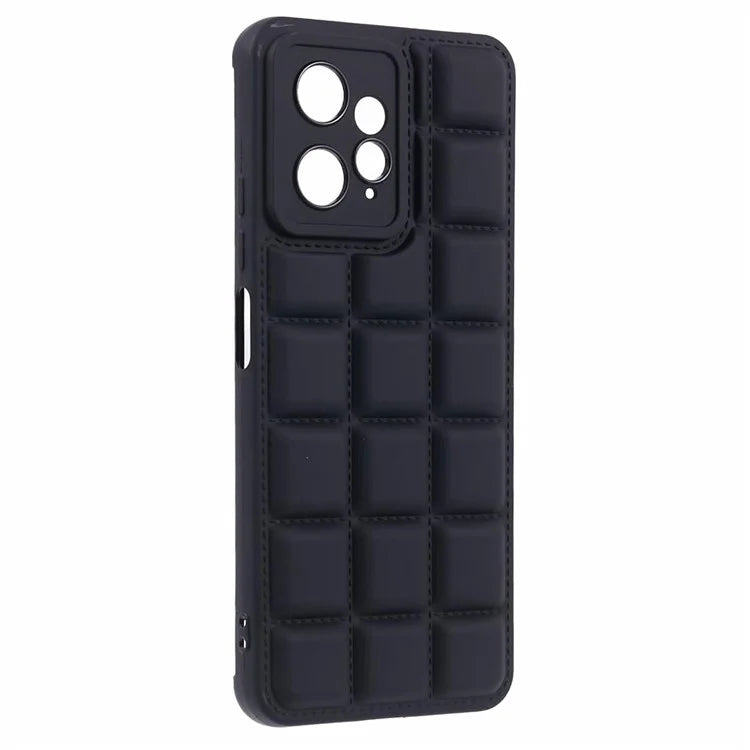 TPU Case for Xiaomi Redmi Note 12 4G Shell Grid Down Jacket Texture Phone Cover
