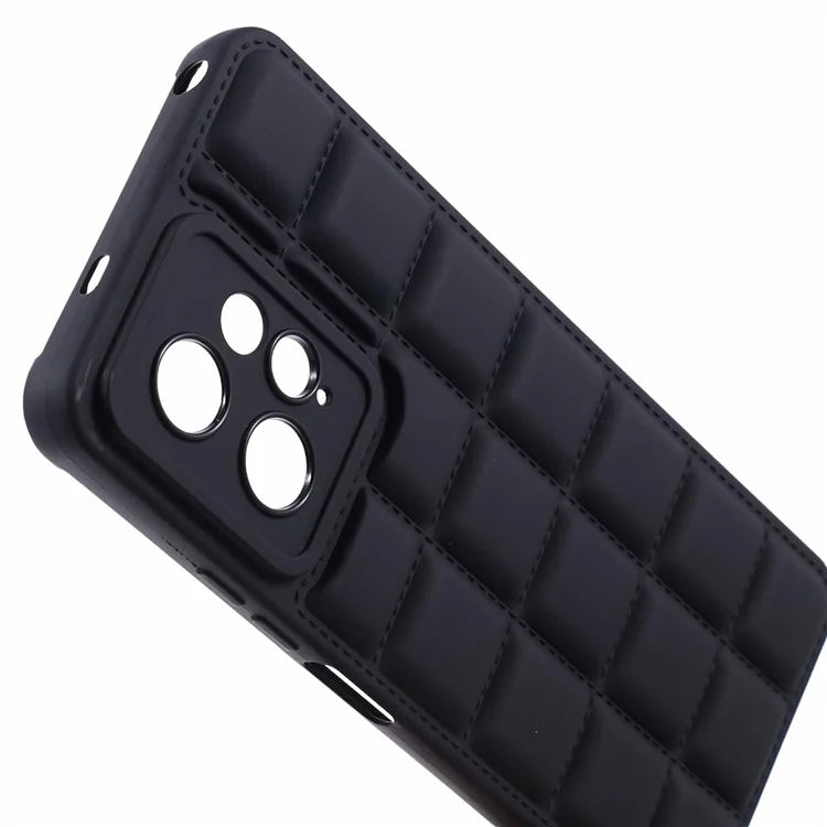 TPU Case for Xiaomi Redmi Note 12 4G Shell Grid Down Jacket Texture Phone Cover