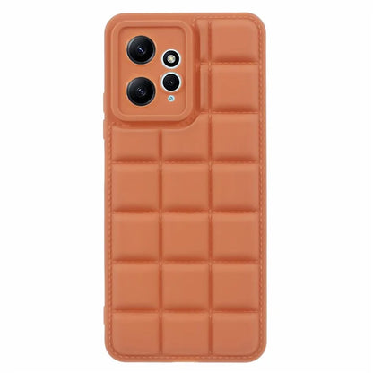 TPU Case for Xiaomi Redmi Note 12 4G Shell Grid Down Jacket Texture Phone Cover