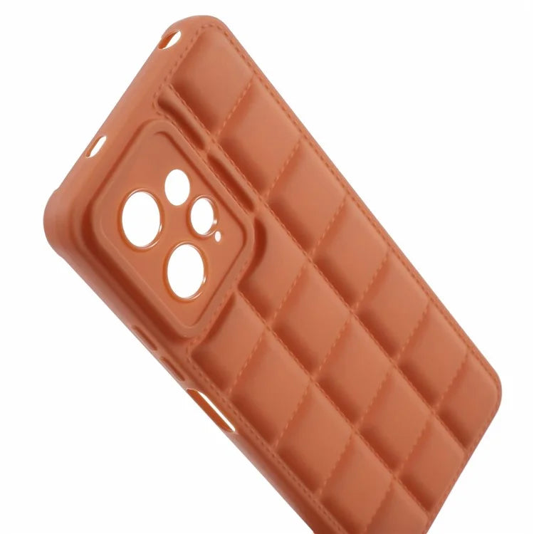 TPU Case for Xiaomi Redmi Note 12 4G Shell Grid Down Jacket Texture Phone Cover
