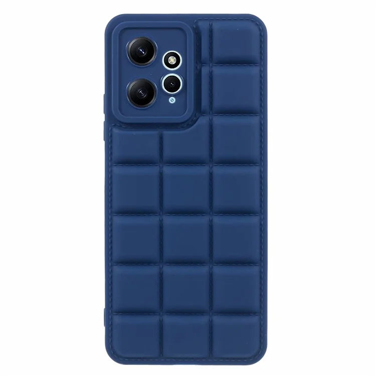 TPU Case for Xiaomi Redmi Note 12 4G Shell Grid Down Jacket Texture Phone Cover