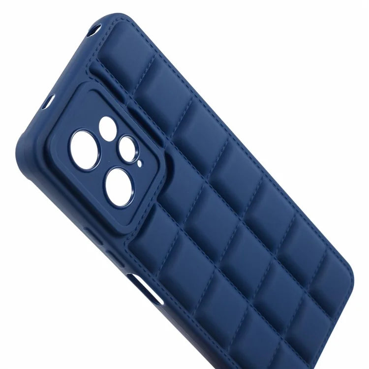 TPU Case for Xiaomi Redmi Note 12 4G Shell Grid Down Jacket Texture Phone Cover