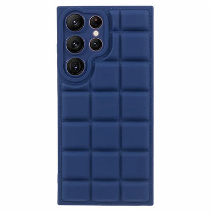 For Samsung Galaxy S24 Ultra Case Grid Down Jacket Texture Smart Phone Cover
