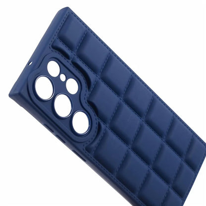For Samsung Galaxy S24 Ultra Case Grid Down Jacket Texture Smart Phone Cover