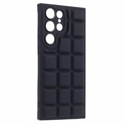 For Samsung Galaxy S24 Ultra Case Grid Down Jacket Texture Smart Phone Cover