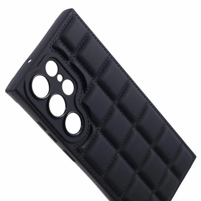 For Samsung Galaxy S24 Ultra Case Grid Down Jacket Texture Smart Phone Cover