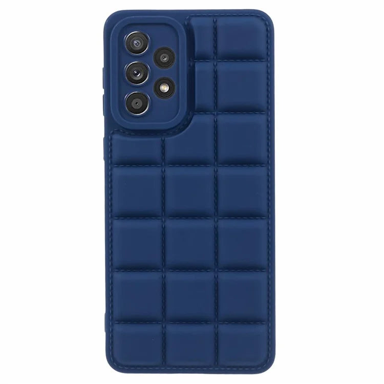 For Samsung Galaxy A23 4G / A23 5G (Global Version) Cell Phone Case Grid Down Jacket Texture TPU Cover