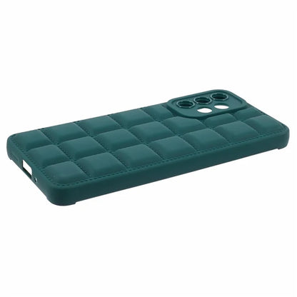 For Samsung Galaxy A23 4G / A23 5G (Global Version) Cell Phone Case Grid Down Jacket Texture TPU Coverish Green
