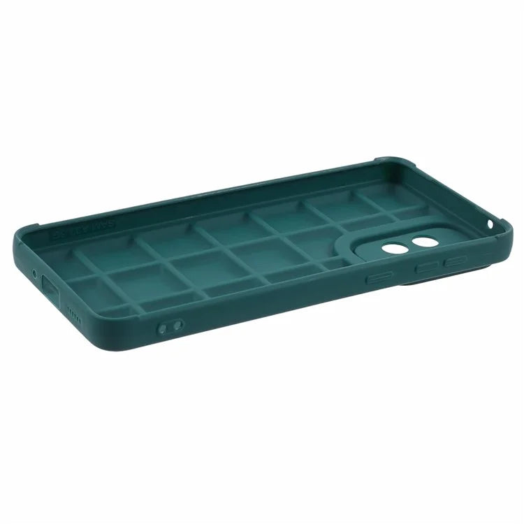 For Samsung Galaxy A23 4G / A23 5G (Global Version) Cell Phone Case Grid Down Jacket Texture TPU Coverish Green