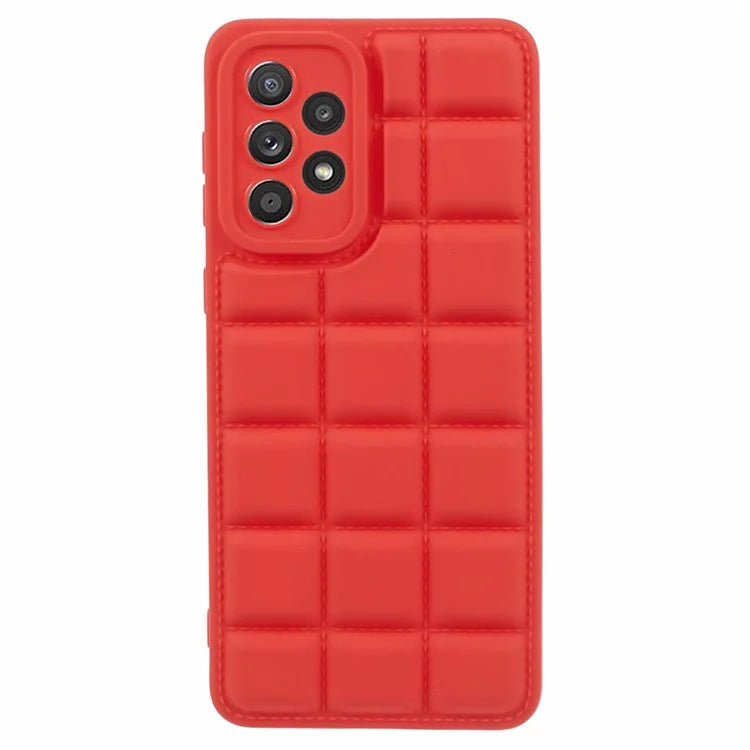 For Samsung Galaxy A23 4G / A23 5G (Global Version) Cell Phone Case Grid Down Jacket Texture TPU Cover