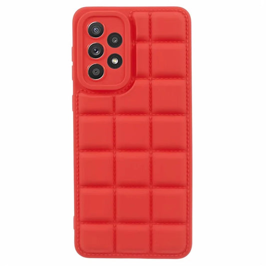 For Samsung Galaxy A23 4G / A23 5G (Global Version) Cell Phone Case Grid Down Jacket Texture TPU Cover