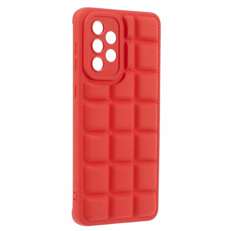 For Samsung Galaxy A23 4G / A23 5G (Global Version) Cell Phone Case Grid Down Jacket Texture TPU Cover