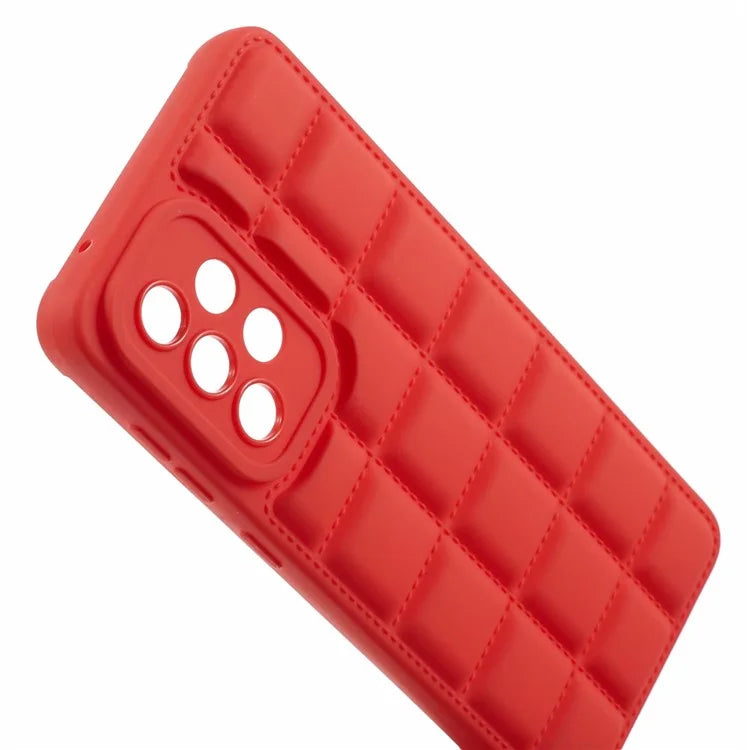 For Samsung Galaxy A23 4G / A23 5G (Global Version) Cell Phone Case Grid Down Jacket Texture TPU Cover