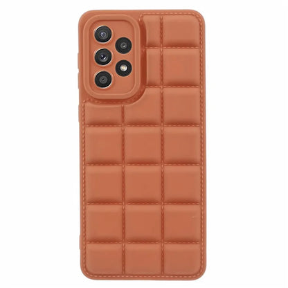 For Samsung Galaxy A23 4G / A23 5G (Global Version) Cell Phone Case Grid Down Jacket Texture TPU Cover