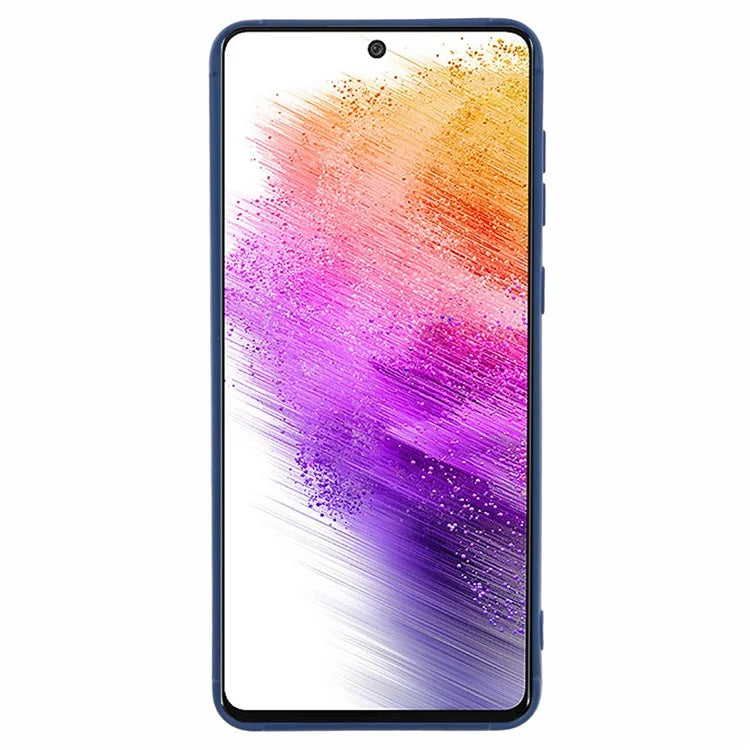 For Samsung Galaxy A73 5G Case Grid Down Jacket Texture Drop-proof TPU Cover