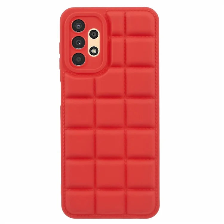 For Samsung Galaxy A13 4G / 5G / A04s 4G (164.7 x 76.7 x 9.1 mm) Case Down Jacket Texture Soft TPU Cell Phone Cases