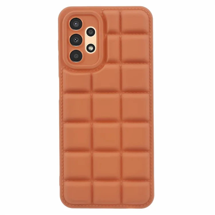 For Samsung Galaxy A13 4G / 5G / A04s 4G (164.7 x 76.7 x 9.1 mm) Case Down Jacket Texture Soft TPU Cell Phone Cases