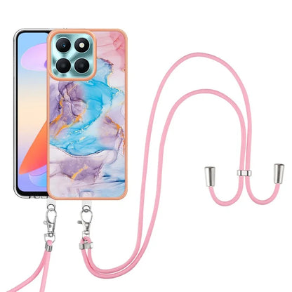 YB IMD Series-4 For Honor X6a 4G Pattern Case Electroplating TPU Soft Phone Cover