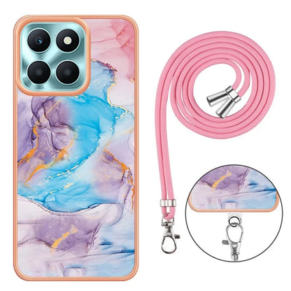 YB IMD Series-4 For Honor X6a 4G Pattern Case Electroplating TPU Soft Phone Cover
