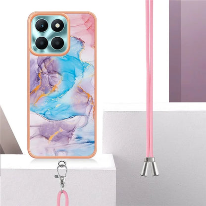 YB IMD Series-4 For Honor X6a 4G Pattern Case Electroplating TPU Soft Phone Cover