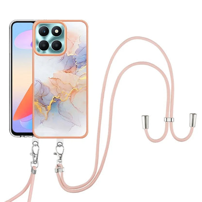 YB IMD Series-4 For Honor X6a 4G Pattern Case Electroplating TPU Soft Phone Cover
