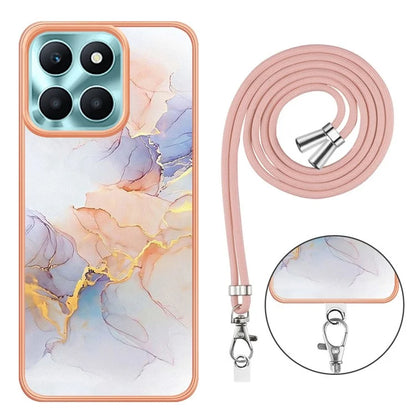 YB IMD Series-4 For Honor X6a 4G Pattern Case Electroplating TPU Soft Phone Cover