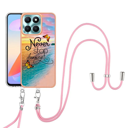 YB IMD Series-4 For Honor X6a 4G Pattern Case Electroplating TPU Soft Phone Cover