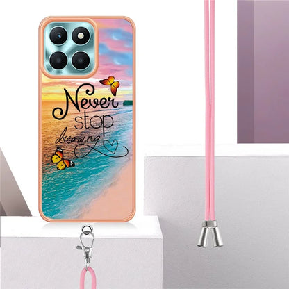 YB IMD Series-4 For Honor X6a 4G Pattern Case Electroplating TPU Soft Phone Cover