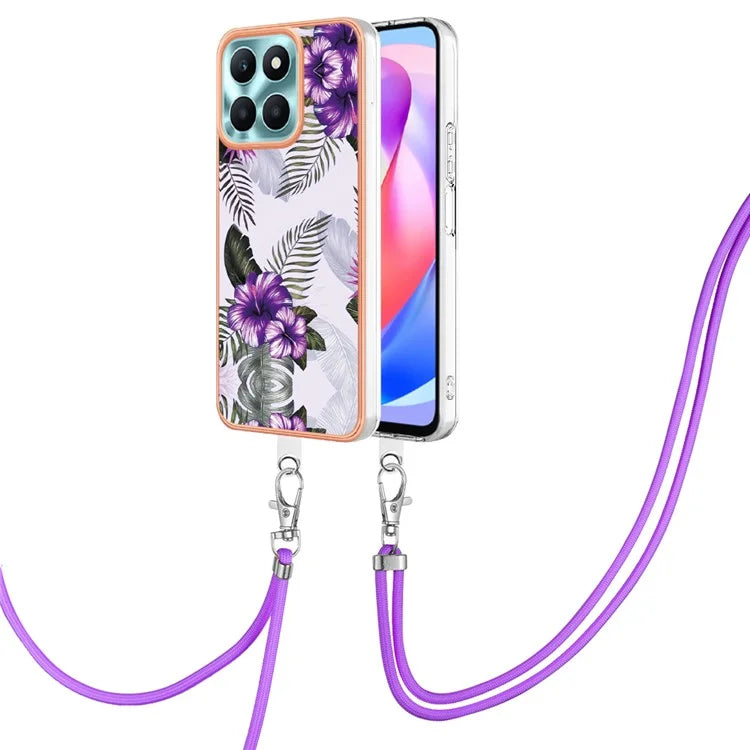YB IMD Series-4 For Honor X6a 4G Pattern Case Electroplating TPU Soft Phone Cover
