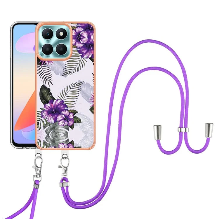 YB IMD Series-4 For Honor X6a 4G Pattern Case Electroplating TPU Soft Phone Cover