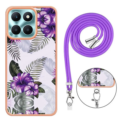 YB IMD Series-4 For Honor X6a 4G Pattern Case Electroplating TPU Soft Phone Cover