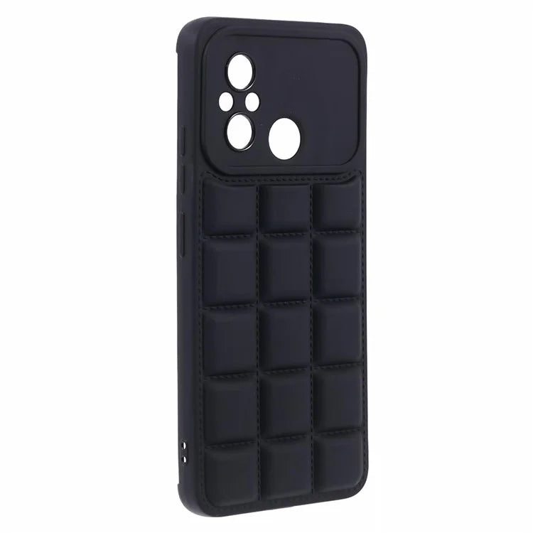 For Xiaomi Redmi 12C 4G / Redmi 11A 4G / Poco C55 4G Slim Case Down Jacket Texture Soft TPU Cell Phone Cover