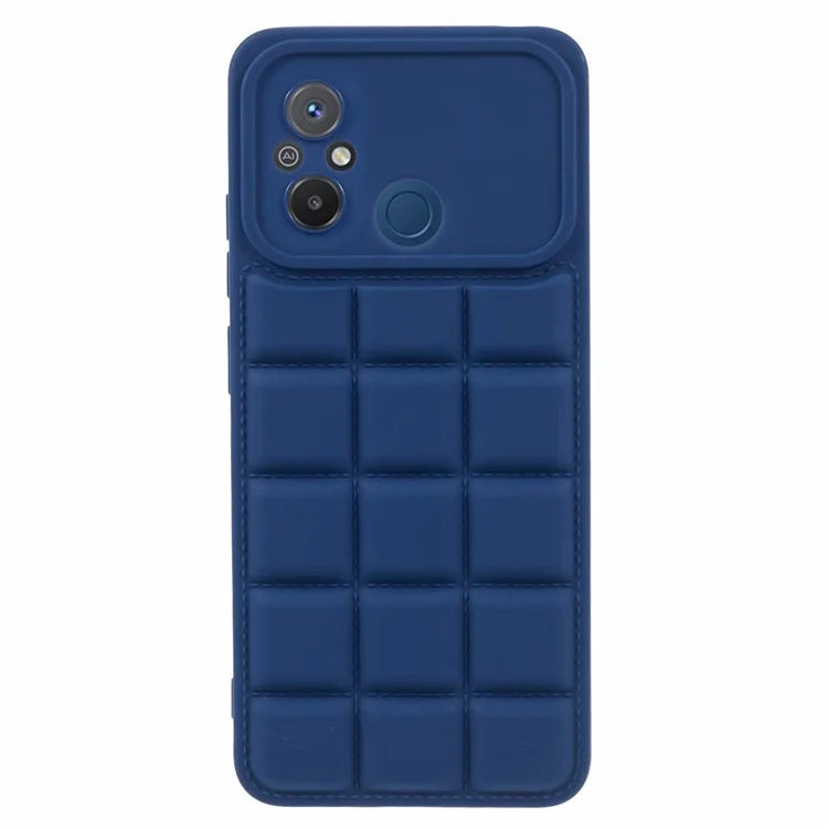 For Xiaomi Redmi 12C 4G / Redmi 11A 4G / Poco C55 4G Slim Case Down Jacket Texture Soft TPU Cell Phone Cover