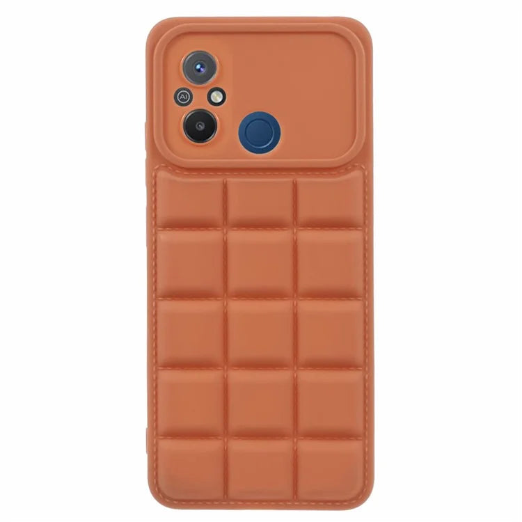 For Xiaomi Redmi 12C 4G / Redmi 11A 4G / Poco C55 4G Slim Case Down Jacket Texture Soft TPU Cell Phone Cover