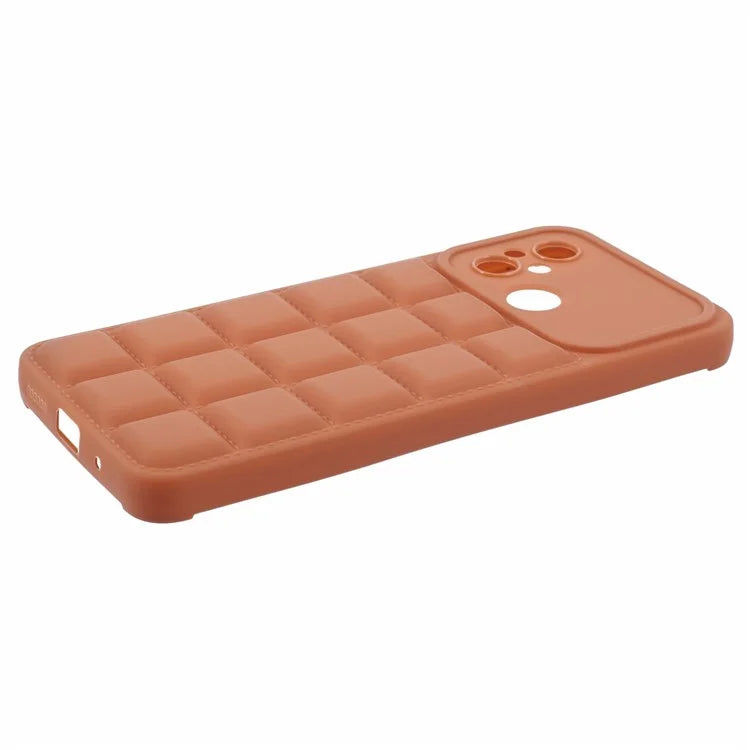 For Xiaomi Redmi 12C 4G / Redmi 11A 4G / Poco C55 4G Slim Case Down Jacket Texture Soft TPU Cell Phone Cover