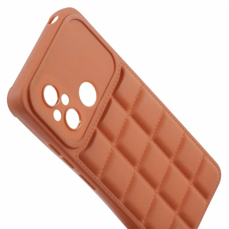 For Xiaomi Redmi 12C 4G / Redmi 11A 4G / Poco C55 4G Slim Case Down Jacket Texture Soft TPU Cell Phone Cover