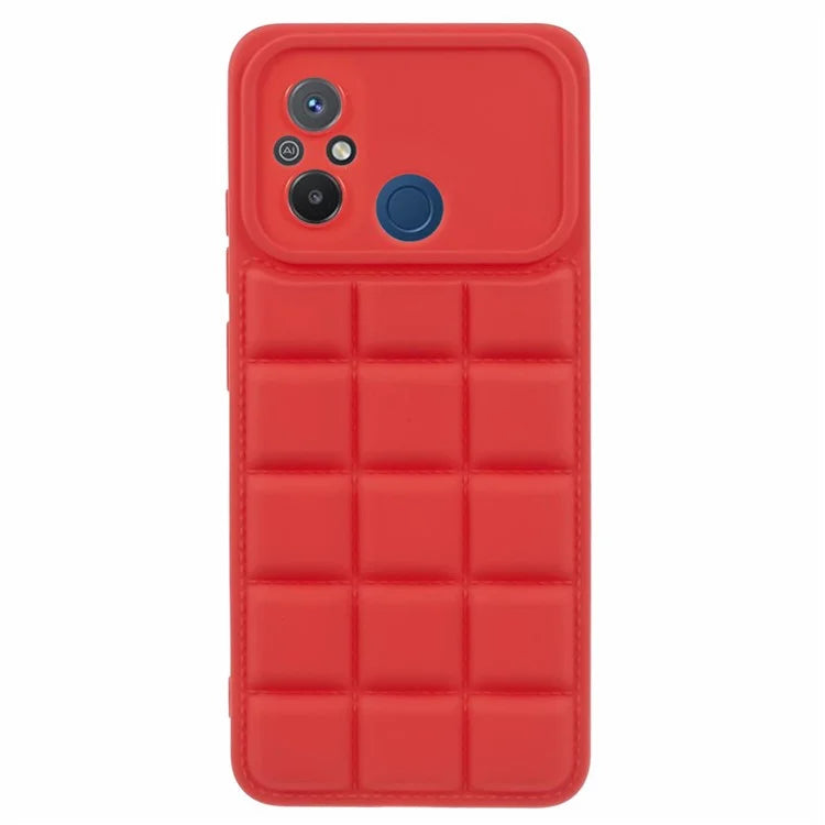 For Xiaomi Redmi 12C 4G / Redmi 11A 4G / Poco C55 4G Slim Case Down Jacket Texture Soft TPU Cell Phone Cover