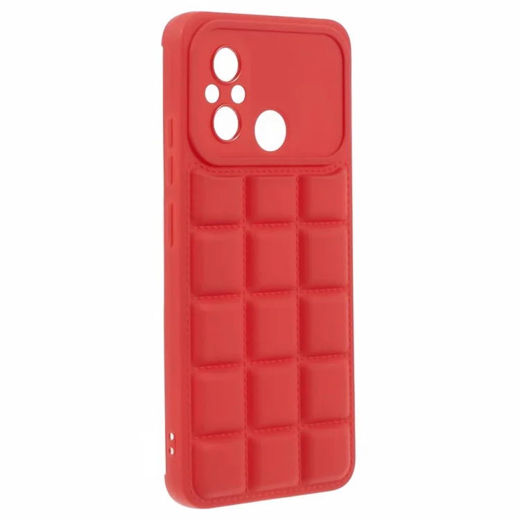 For Xiaomi Redmi 12C 4G / Redmi 11A 4G / Poco C55 4G Slim Case Down Jacket Texture Soft TPU Cell Phone Cover