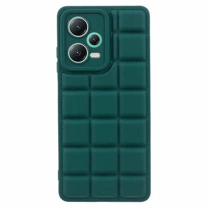 Down Jacket Texture TPU Case for Xiaomi Redmi Note 12 Pro 5G Slim Case Anti-Drop Cell Phone Coverish Green