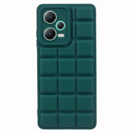 Down Jacket Texture TPU Case for Xiaomi Redmi Note 12 Pro 5G Slim Case Anti-Drop Cell Phone Coverish Green